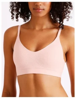 Chloe & Lola Pure Comfort Luxe Bonded Lace Bra in Pink