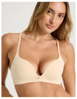 Chloe & Lola Pure Comfort Wirefree Push Up Bra in Beige