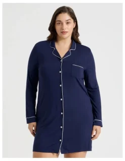 Chloe & Lola Pure Comfort Bamboo Nightshirt in Navy