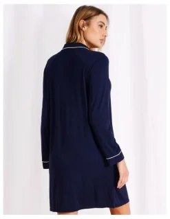 Chloe & Lola Pure Comfort Bamboo Nightshirt in Navy