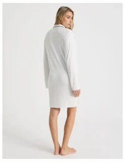 Chloe & Lola Pure Comfort Rib Nightshirt in Ivory