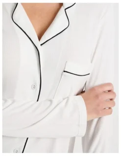 Chloe & Lola Pure Comfort Rib Nightshirt in Ivory