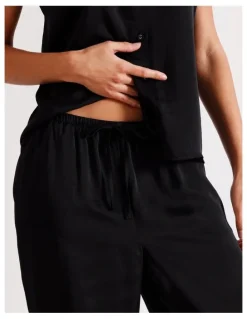 Chloe & Lola Signature Satin Cami Pant Set in Black