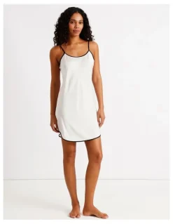 Chloe & Lola Signature Satin Binding Chemise in Ivory
