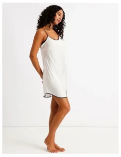 Chloe & Lola Signature Satin Binding Chemise in Ivory