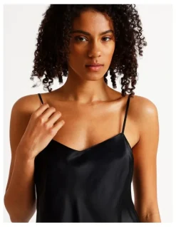 Chloe & Lola Silk Chemise in Black