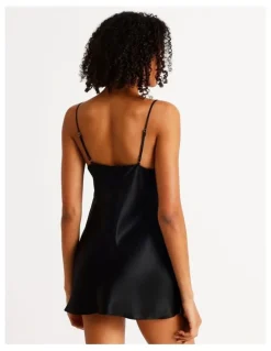 Chloe & Lola Silk Chemise in Black