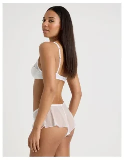 Chloe & Lola The Vow Satin & Lace Short in White