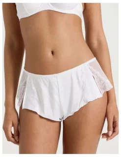 Chloe & Lola The Vow Satin & Lace Short in White