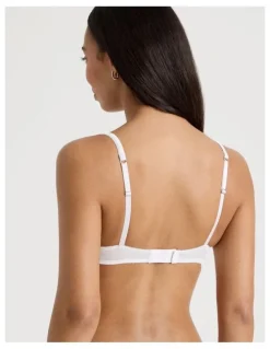 Chloe & Lola The Vow Satin & Lace Balconette Bra in White