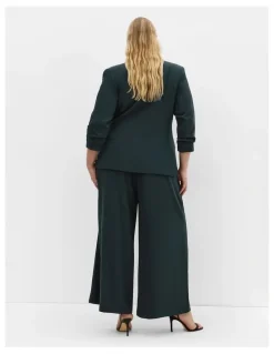 City Chic Abbie Blazer in Deep Emerald