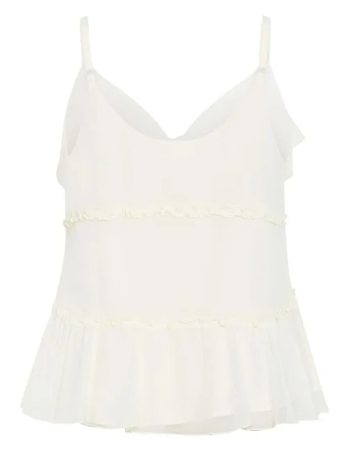 City Chic Bri Tie Cami in Cream