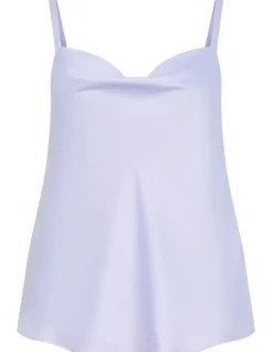 City Chic Cowl Neck Satin Cami in Lilac