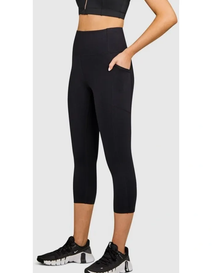 City Chic Elevate Pocket 7/8 Tights Black
