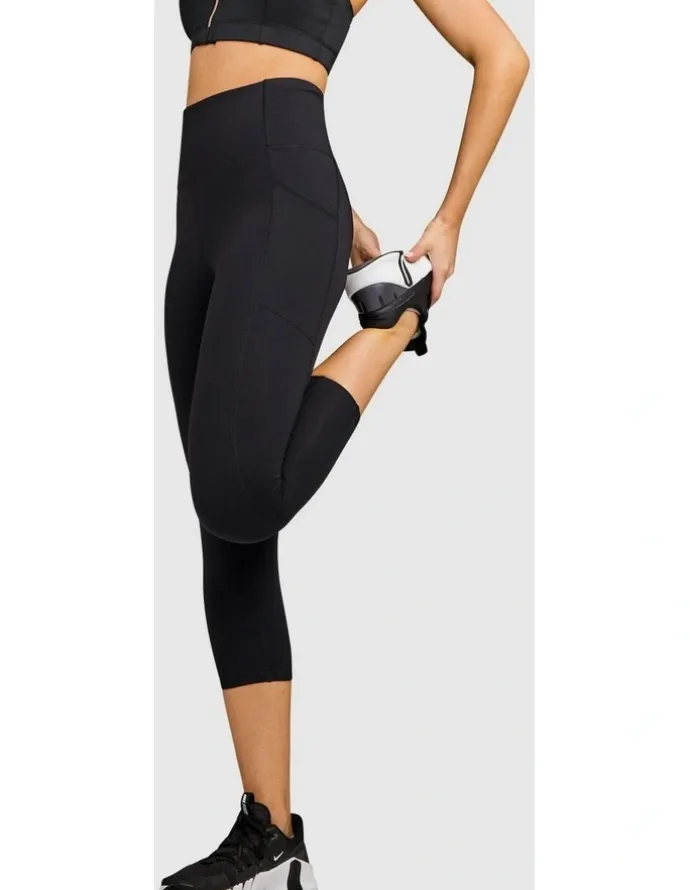 City Chic Elevate Pocket 7/8 Tights Black