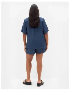 City Chic Emma Relaxed Short in Petrol