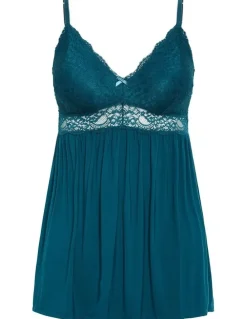 City Chic Juliette Chemise in Teal