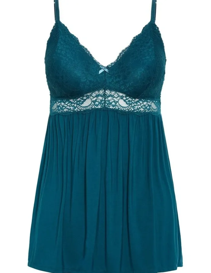 City Chic Juliette Chemise in Teal