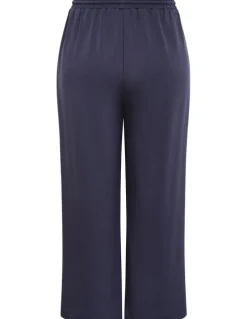 City Chic Kay Wide Leg Track Pant in Navy