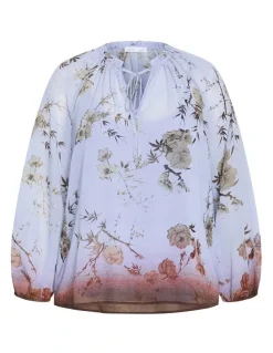 City Chic Love Border Print Top in Cornflower
