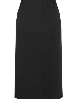 City Chic Mae Midi Skirt in Black