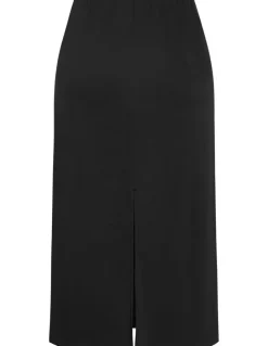 City Chic Mae Midi Skirt in Black