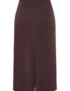 City Chic Mae Midi Skirt in Espresso