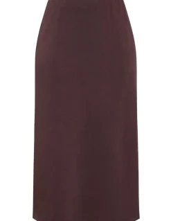 City Chic Mae Midi Skirt in Espresso