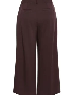 City Chic Mae Tailored Wide Leg Pant in Espresso