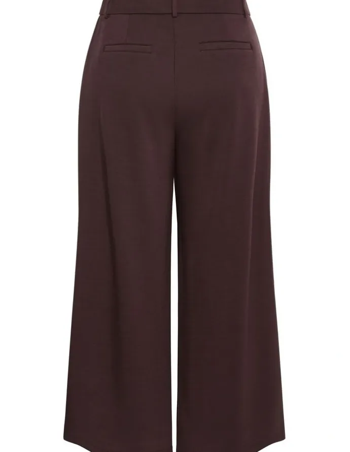 City Chic Mae Tailored Wide Leg Pant in Espresso