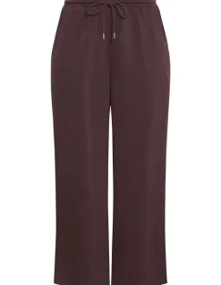 City Chic Mae Wide Leg Track Pant in Espresso