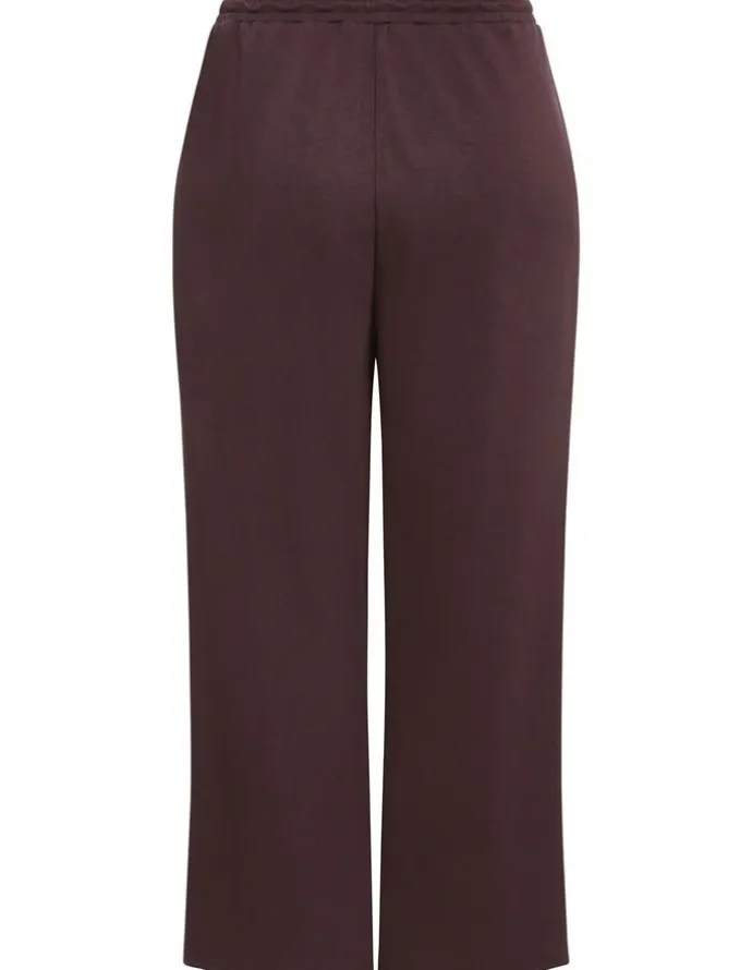 City Chic Mae Wide Leg Track Pant in Espresso
