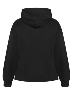 City Chic Mae Zip Hoodie in Black