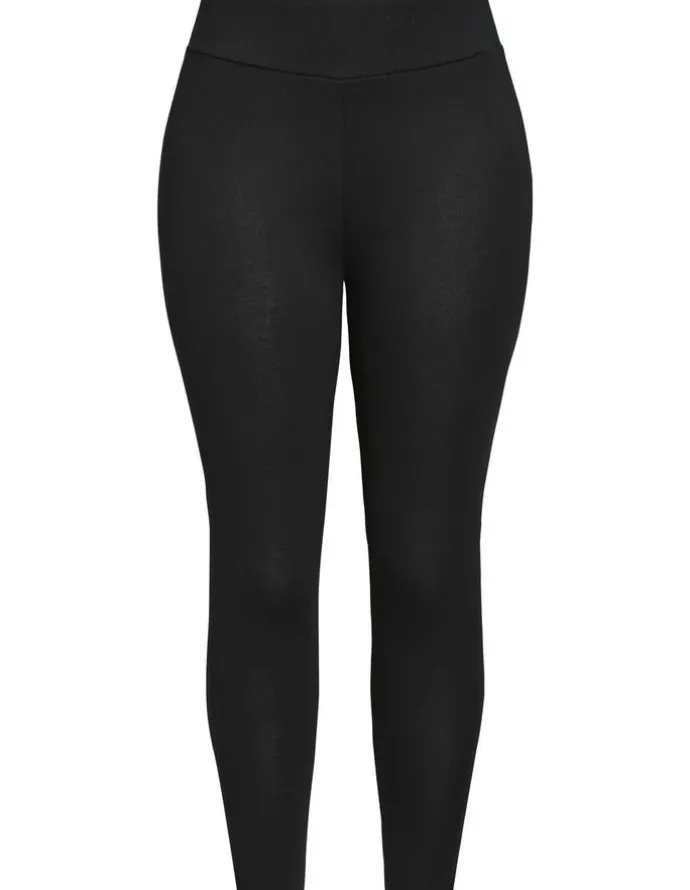 City Chic Plus Size 7/8 Length Wide Band Legging in black