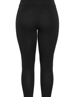 City Chic Plus Size 7/8 Length Wide Band Legging in black