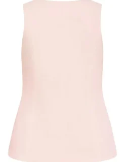 City Chic Plus Size Abbie Vest in Baby Pink