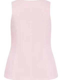City Chic Plus Size Abbie Vest in Baby Pink