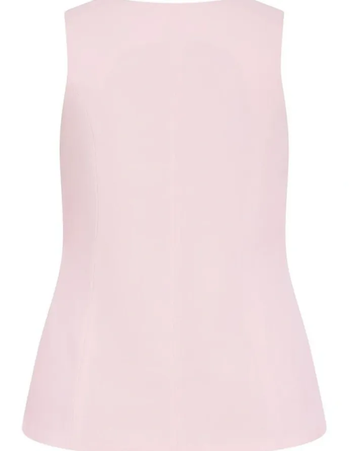 City Chic Plus Size Abbie Vest in Baby Pink