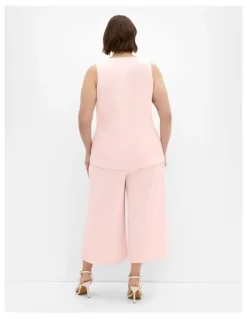 City Chic Plus Size Abbie Vest in Baby Pink