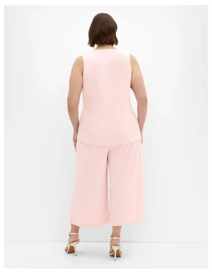 City Chic Plus Size Abbie Vest in Baby Pink