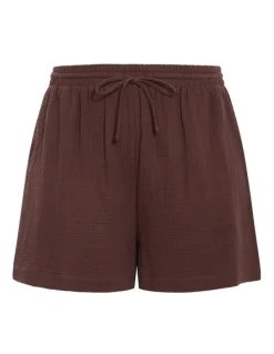 City Chic Plus Size Elly Short in chocolate