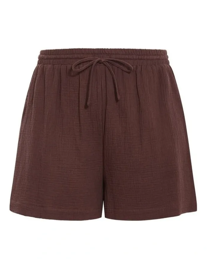 City Chic Plus Size Elly Short in chocolate