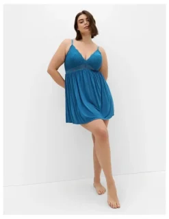 City Chic Plus Size Juliette Chemise in lagoon