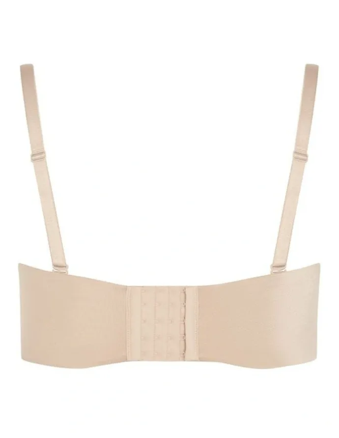 City Chic Plus Size Shapely Plunge Bra in latte