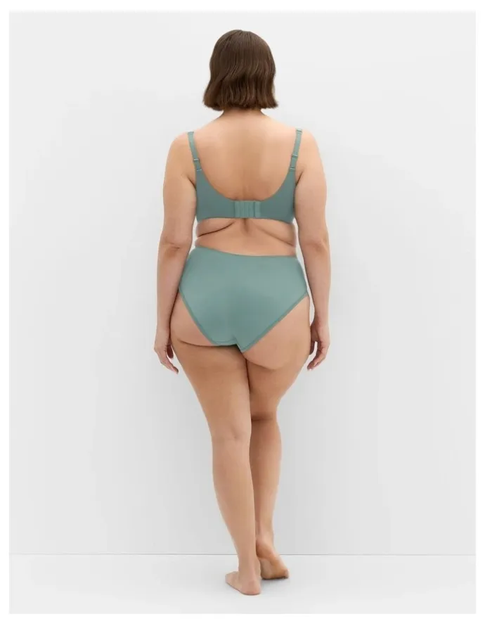 City Chic Plus Size Smooth & Chic Micro Shorty in sage