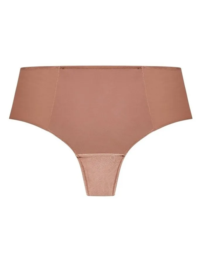 City Chic Plus Size Smooth Control Thong in Bronze