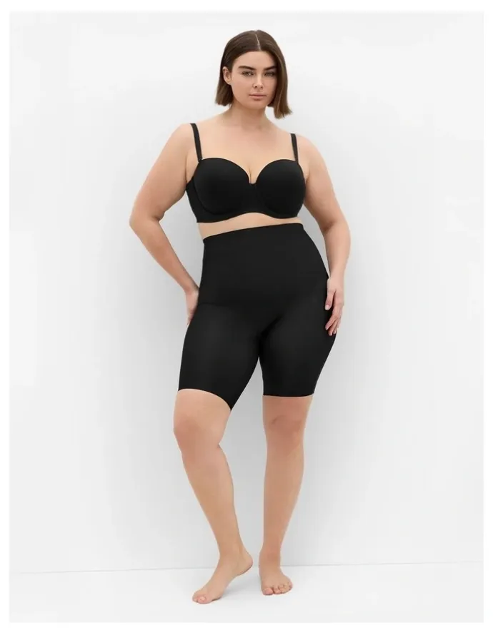 City Chic Plus Size Thigh Shaper in black