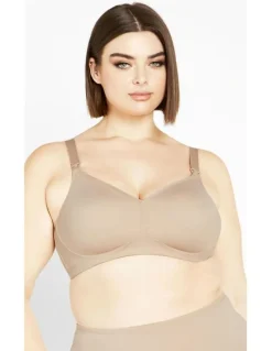 City Chic Wireless Maternity Bra in Latte
