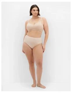 City Chic Wireless Maternity Bra in Latte