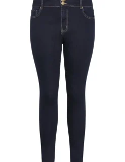 City Chic Asha Fit Ultra Skinny Leg Short Jean in Dark Wash